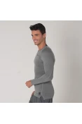 CAMISETA NIKE PRO COMBAT COOL COMPRESSION MANGA LONGA MASCULINA - Cinza CAMISETA NIKE PRO COMBAT COOL COMPRESSION MANGA LONGA MASCULINA - Cinza