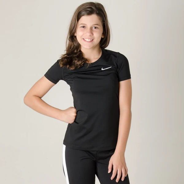 CAMISETA NIKE PRO COOL TOP INFANTIL - Preto