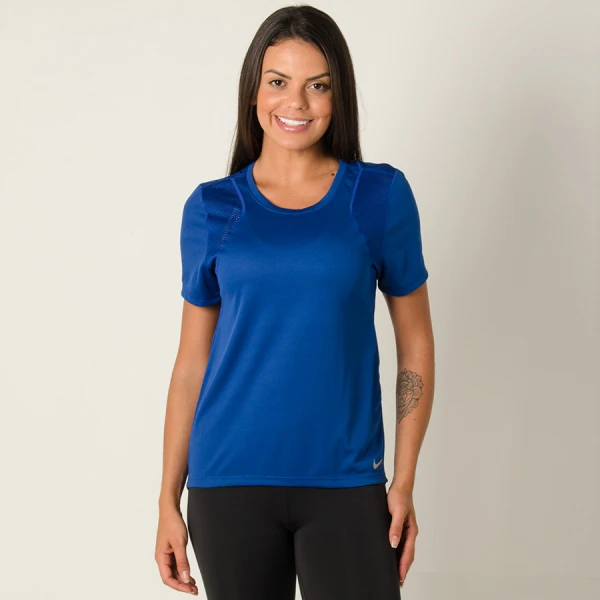 CAMISETA NIKE RUN FEMININA - Marinho
