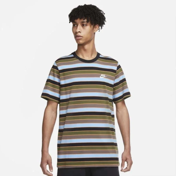 CAMISETA NIKE SPORTSWEAR CLUB MASCULINA - Azul/verde