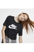 CAMISETA NIKE SPORTSWEAR ESSENTIAL FEMININA - Preto CAMISETA NIKE SPORTSWEAR ESSENTIAL FEMININA - Preto