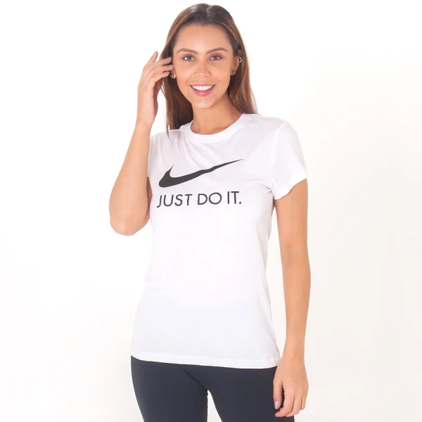 CAMISETA NIKE SPORTSWEAR FEMININA - Branco/preto