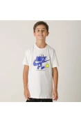 CAMISETA NIKE SPORTSWEAR FUTURA DUDE INFANTIL - Branco/azul CAMISETA NIKE SPORTSWEAR FUTURA DUDE INFANTIL - Branco/azul