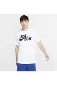 CAMISETA NIKE SPORTSWEAR JUST DO IT MASCULINA - Branco/preto