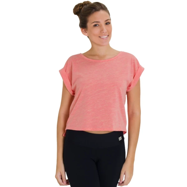 CAMISETA NIKE TAILWIND NEO SLUB SS CRO FEMININA - Rosa