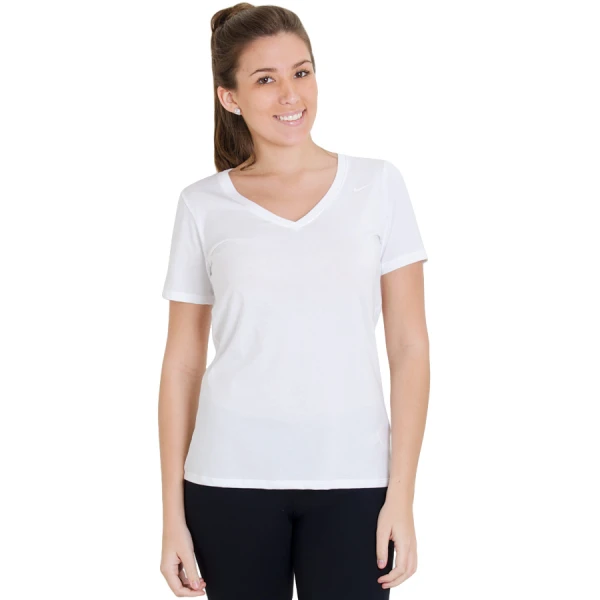 CAMISETA NIKE V NECK DFC SS TEE 2.0 FEMININA - Branco