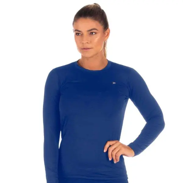 CAMISETA POKER TERMICA SKIN NEW M/L FEMININA - Azul