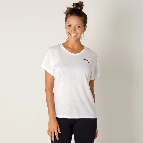 CAMISETA PUMA ACTIVE MESH HEATHER TEE FEMININA - Branco