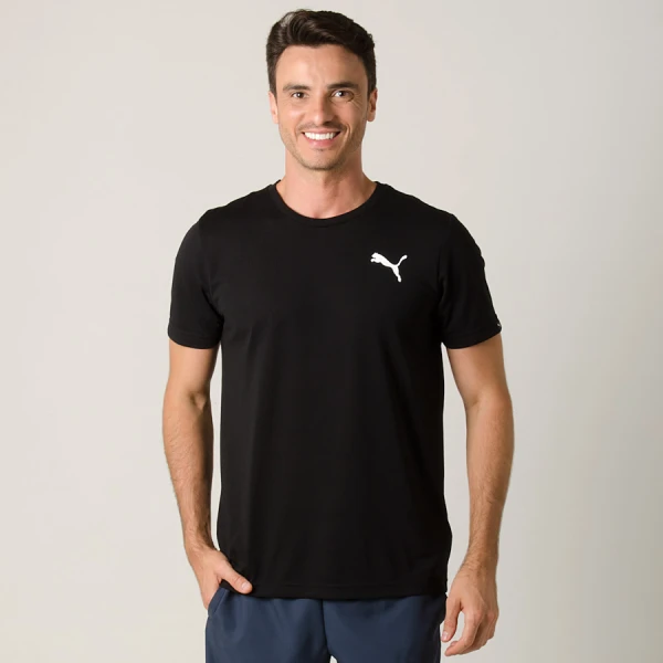 CAMISETA PUMA ACTIVE TEE MASCULINA - Preto/branco