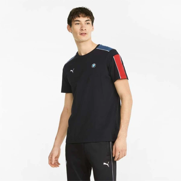 CAMISETA PUMA BMW MMS T7 TEE MASCULINA - Preto/azul