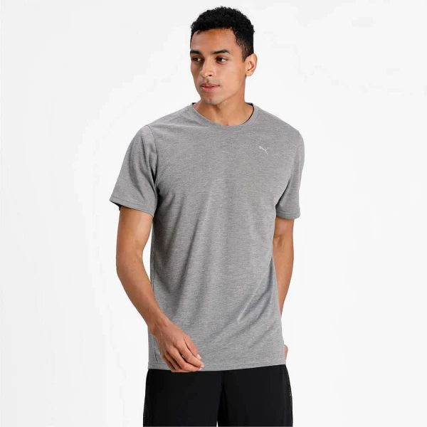 CAMISETA PUMA DE TREINO HEATHER CAT MASCULINA - Grafite