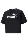 CAMISETA PUMA ESS CROPPED LOGO TEE FEMININA - Preto CAMISETA PUMA ESS CROPPED LOGO TEE FEMININA - Preto