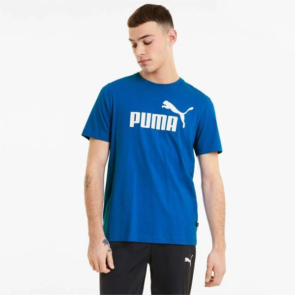 CAMISETA PUMA ESS LOGO TEE MASCULINA - Azul