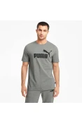 CAMISETA PUMA ESS LOGO TEE MASCULINA - Cinza