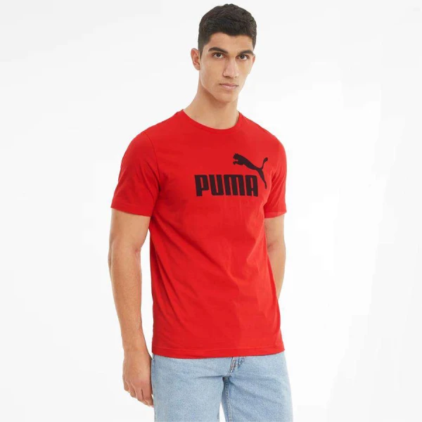 CAMISETA PUMA ESS LOGO TEE MASCULINA - Vermelho