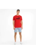 CAMISETA PUMA ESS LOGO TEE MASCULINA - Vermelho