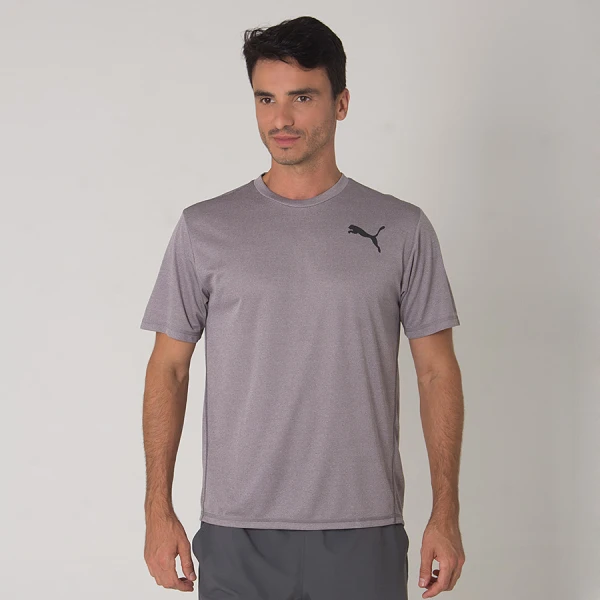 CAMISETA PUMA ESSENTIAL PURETECH HEATHER MASCULINA - Grafite