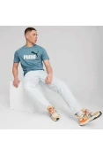 CAMISETA PUMA ESSENTIALS+ 2 COLOUR LOGO MASCULINA - Azul/branco CAMISETA PUMA ESSENTIALS+ 2 COLOUR LOGO MASCULINA - Azul/branco