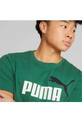 CAMISETA PUMA ESSENTIALS+ 2 COLOUR LOGO MASCULINA - Verde/branco CAMISETA PUMA ESSENTIALS+ 2 COLOUR LOGO MASCULINA - Verde/branco