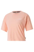 CAMISETA PUMA ESSENTIALS CROPPED SMALL LOGO FEMININO - Salmao