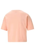 CAMISETA PUMA ESSENTIALS CROPPED SMALL LOGO FEMININO - Salmao