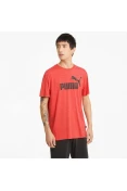 CAMISETA PUMA ESSENTIALS HEATHER MASCULINA - Vermelho