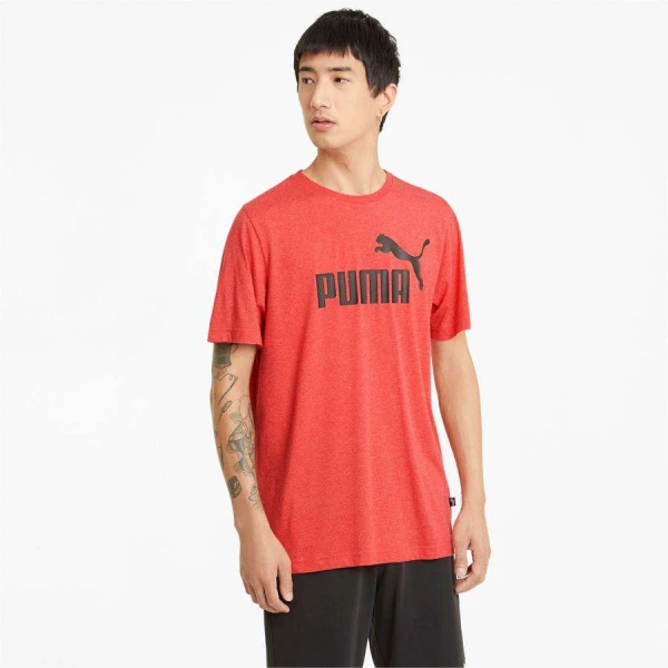 CAMISETA PUMA ESSENTIALS HEATHER MASCULINA - Vermelho