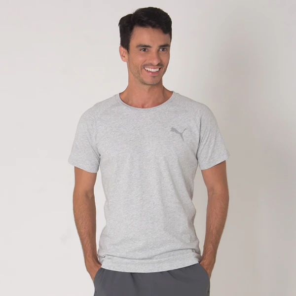 CAMISETA PUMA EVOSTRIPE SPACEKNIT TEE MASCULINA - Cinza
