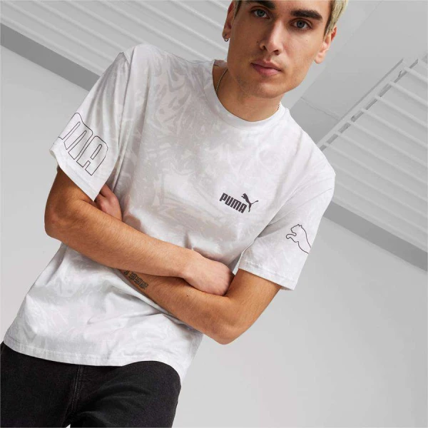 CAMISETA PUMA POWER SUMMER AOP TEE MASCULINA - Branco