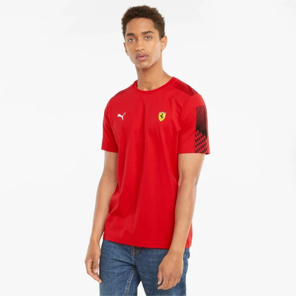 CAMISETA PUMA SCUDERIA FERRARI RACE T7 MASCULINA - Vermelho