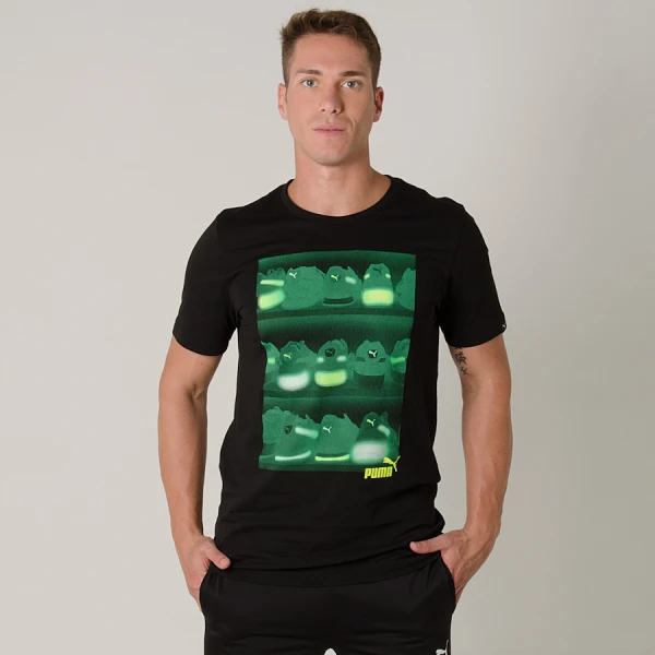 CAMISETA PUMA SNEAKER PHOTO TEE MASCULINA - Preto