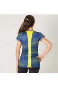 CAMISETA PUMA STYFR GRAPHIC S/S TEE FEMININA - Azul/amarelo CAMISETA PUMA STYFR GRAPHIC S/S TEE FEMININA - Azul/amarelo