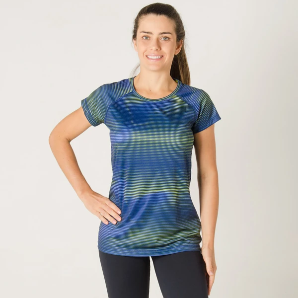 CAMISETA PUMA STYFR GRAPHIC S/S TEE FEMININA - Azul/amarelo