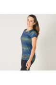 CAMISETA PUMA STYFR GRAPHIC S/S TEE FEMININA - Azul/amarelo CAMISETA PUMA STYFR GRAPHIC S/S TEE FEMININA - Azul/amarelo