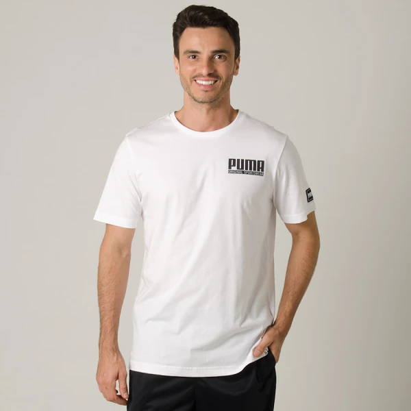 CAMISETA PUMA STYLE ATHLETICS MASCULINA - Branco