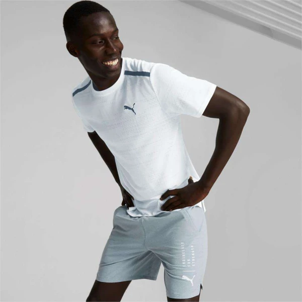 CAMISETA PUMA TRAIN JACQUARD SS TEE MASCULINA - Branco