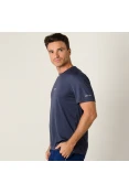 CAMISETA SPEEDO BASIC INTERLOCK UV50 MASCULINA - Marinho CAMISETA SPEEDO BASIC INTERLOCK UV50 MASCULINA - Marinho