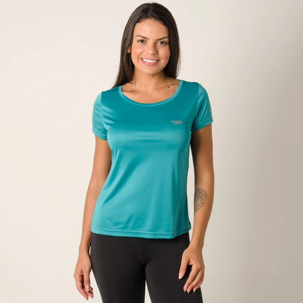 CAMISETA SPEEDO INTERLOCK UV50 FEMININA - Verde