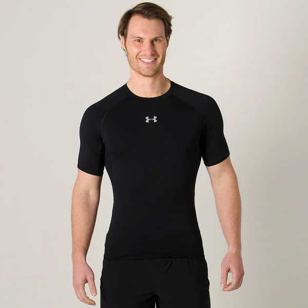CAMISETA UNDER ARMOUR COMPRESSÃO HG MASCULINA - Preto