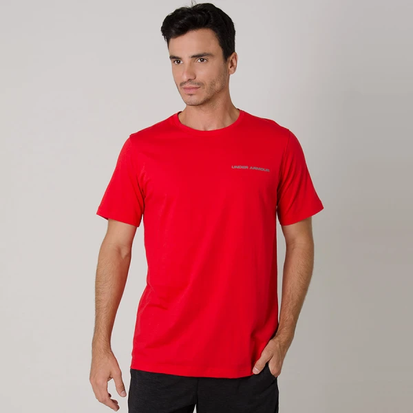 CAMISETA UNDER ARMOUR COTTON SS MASCULINA - Vermelho