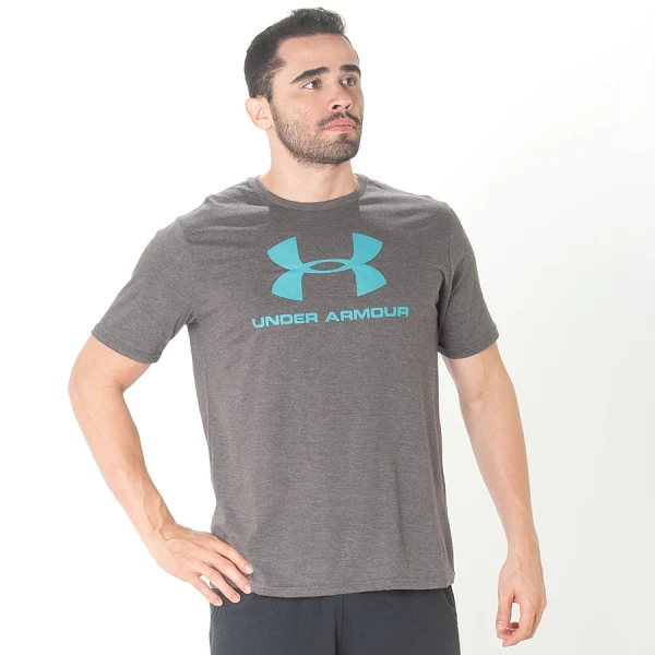 CAMISETA UNDER ARMOUR SS LOGO MASCULINA - Chumbo