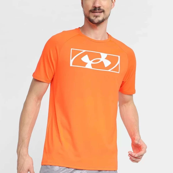 CAMISETA UNDER ARMOUR TECH 2.0 TILT MASCULINA - Laranja
