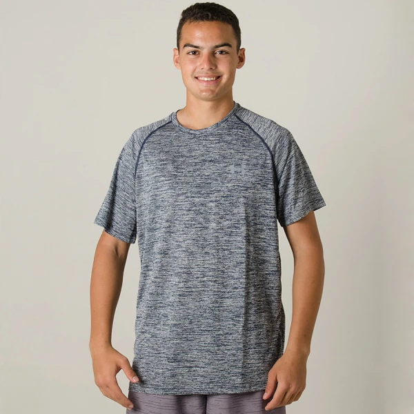 CAMISETA UNDER ARMOUR TECH SS TEE BRAZIL MASCULINA - Cinza/marinho