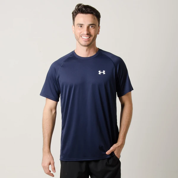 CAMISETA UNDER ARMOUR TECH SS TEE BRAZIL MASCULINA - Marinho