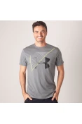 CAMISETA UNDER ARMOUR WARPED ROUTE MASCULINA - Grafite CAMISETA UNDER ARMOUR WARPED ROUTE MASCULINA - Grafite
