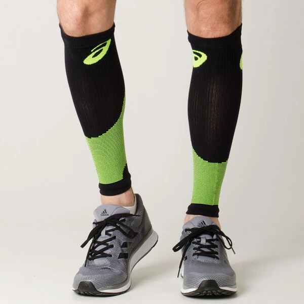 CANELITO ASICS COMPRESSÃO LEG SLEEVES - Preto/verde