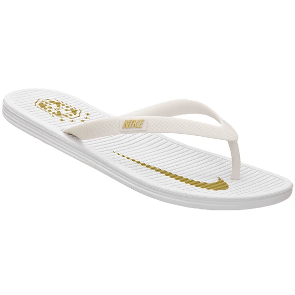 CHINELO NIKE SOLARSOFT THONG 2 PRINT MASCULINO - Branco/dourado