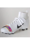 CHUTEIRA BOTINHA NIKE MERCURIAL SUPERFLY VI CLUB CR7 CAMPO INFANTIL - Branco/preto CHUTEIRA BOTINHA NIKE MERCURIAL SUPERFLY VI CLUB CR7 CAMPO INFANTIL - Branco/preto