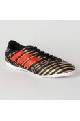 CHUTEIRA FUTSAL ADIDAS NEMEZIZ MESSI 17.4 INFANTIL - Preto/dourado
