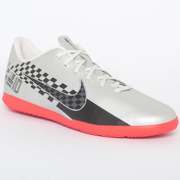 CHUTEIRA FUTSAL NIKE MERCURIAL VAPOR 13 CLUB NEYMAR IC MASCULINO - Prata/preto